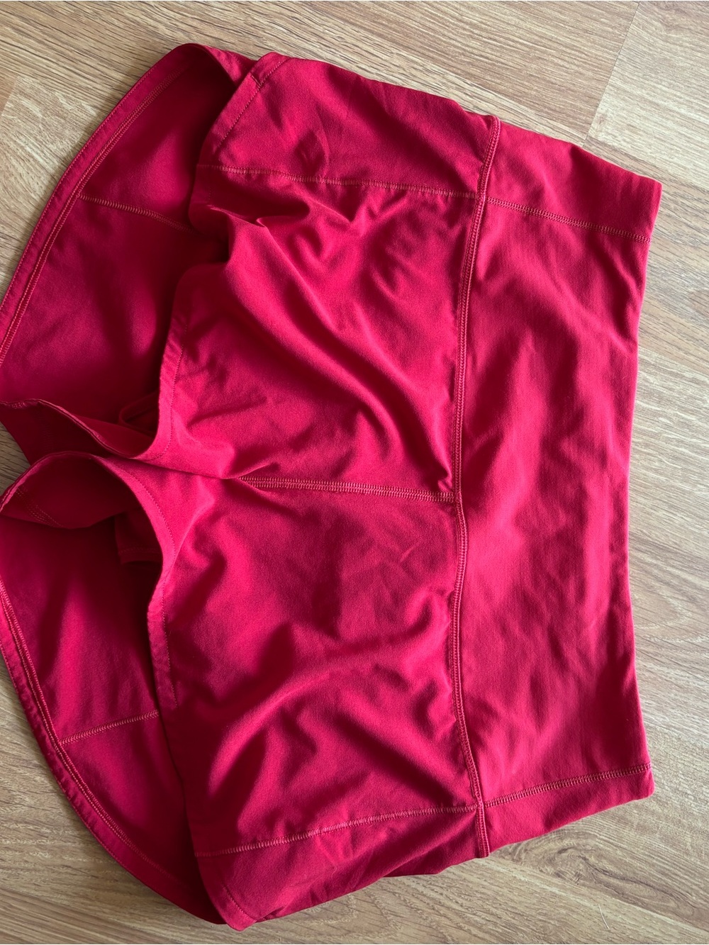 lululemon athletica Women’s Red Speed Up Shorts with Back Zip Pocket - Picture 2 of 6